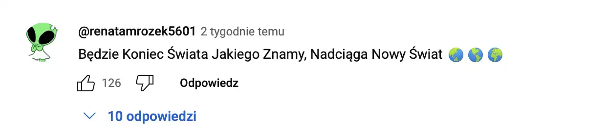 Komentarze pod filmami Atora ktore pokazuja ze sa osoby ktore wierza w to co mowi Ator