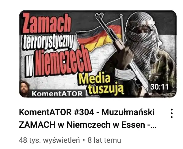 Ator straszy imigrantami