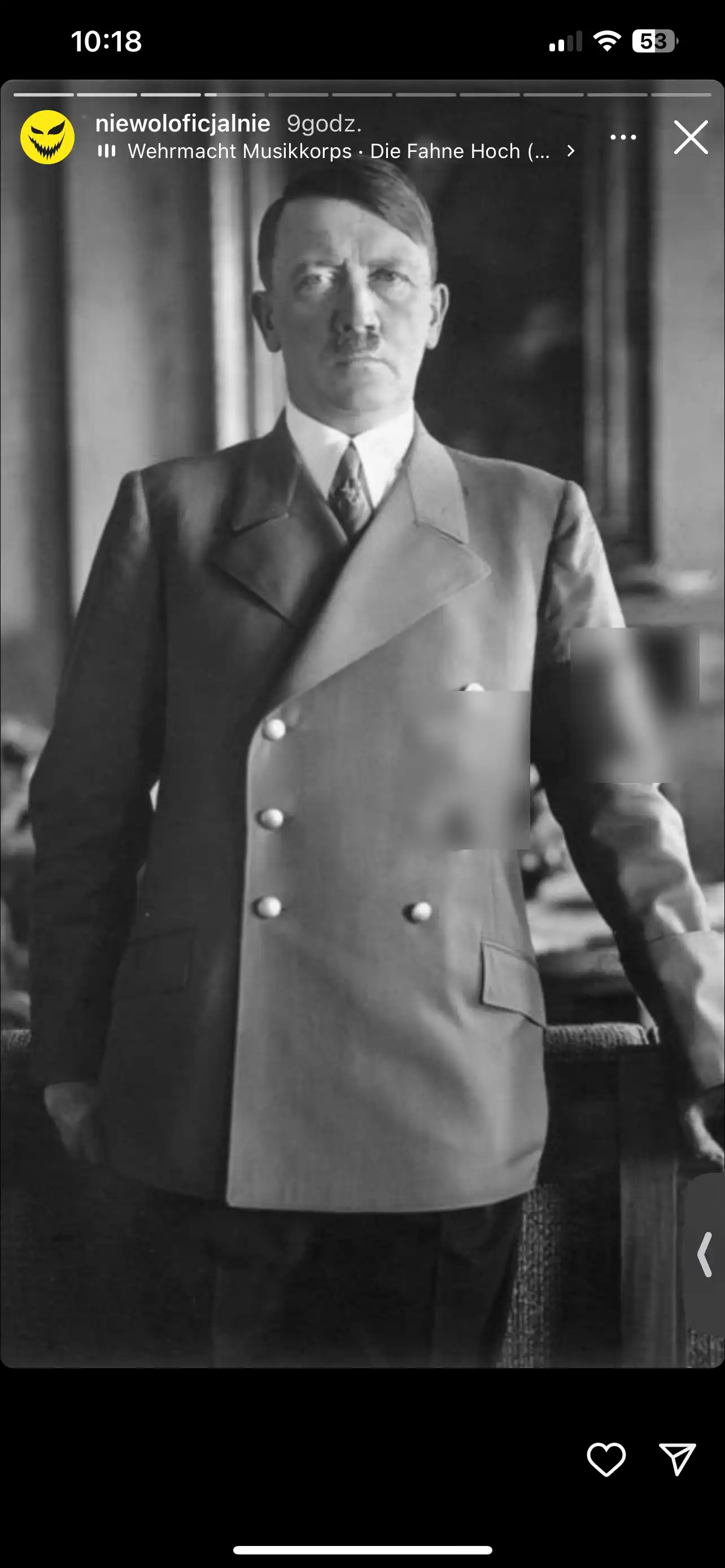 treści prezentowane przez Konrada Niewolskiego na jego usuniętym instagramie