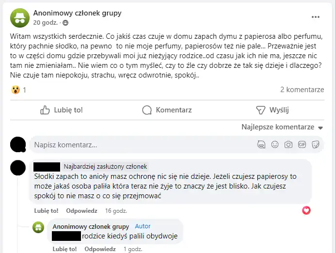 Zapachy w domu a DUCHY