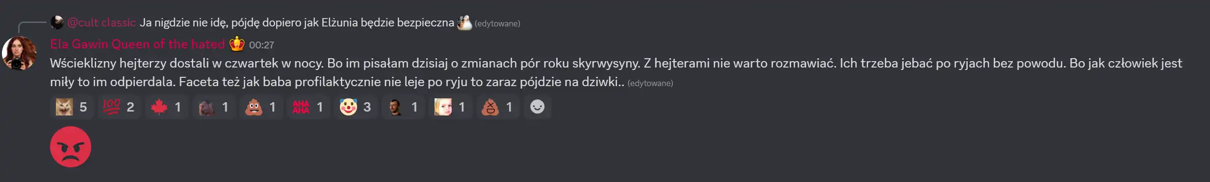 Ela Gawin wściekła