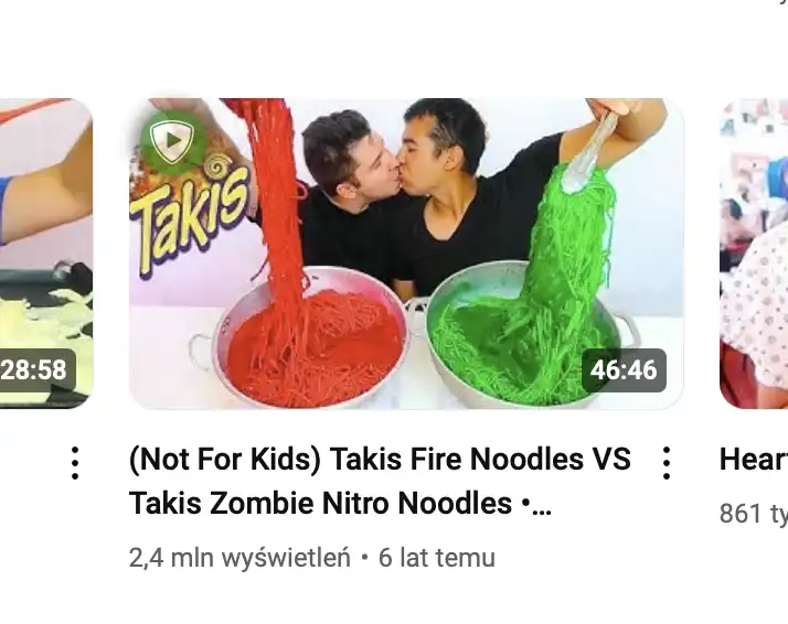 Nikocado Avocado i Orin Home całują się na miniaturce